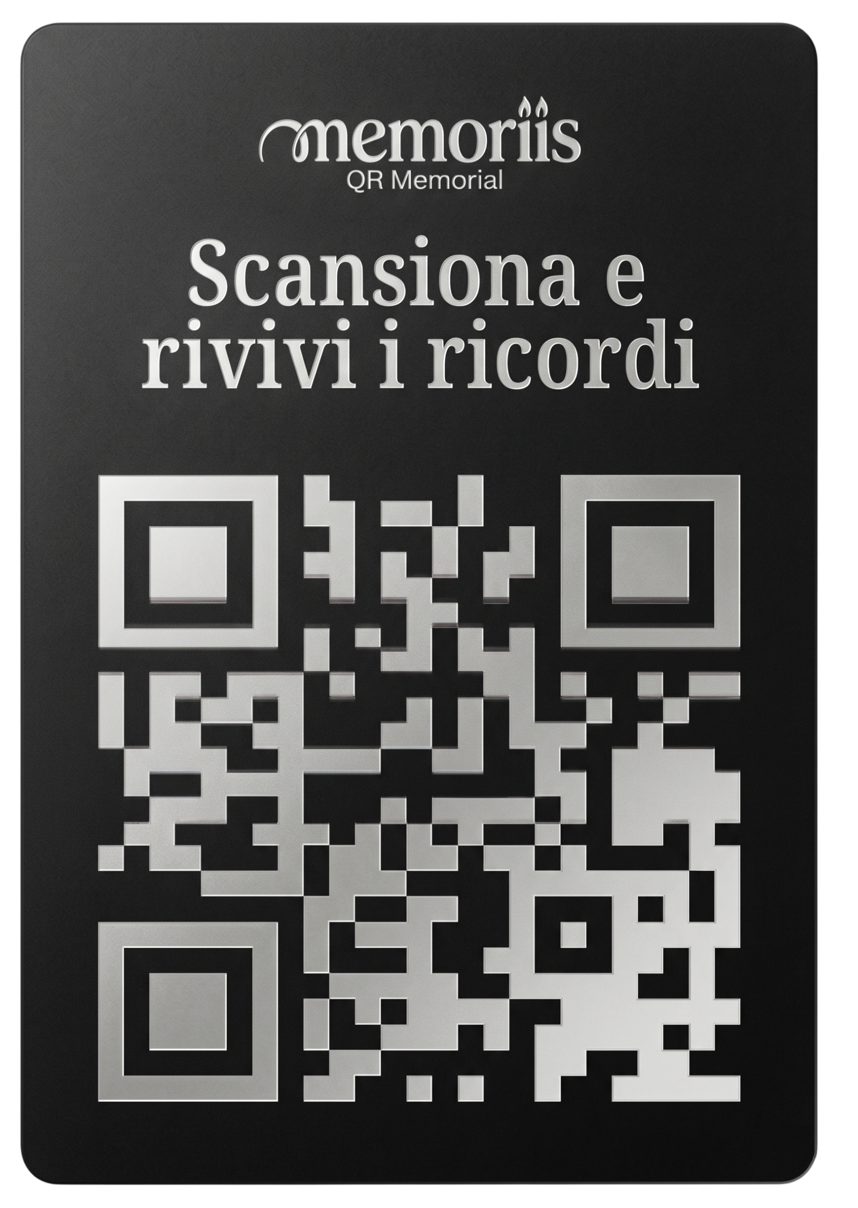 Targhetta QR Memoriis
